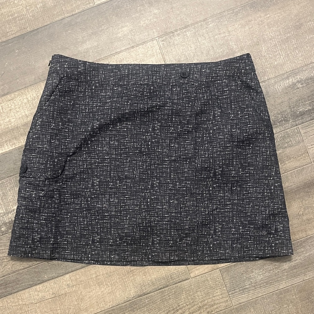 Avia Black and White Patterned Women's Mini Skirt